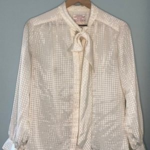 Vintage Pendleton Sophisticates Houndstooth Long-sleeve blouse